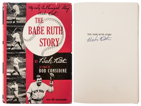 1948 Babe Ruth Signed First Edition "The Babe Ruth Story" (JSA)
